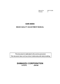 Shimadzu DAR-8000i - Adjustment manual