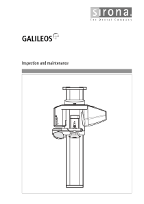 Sirona Galileos Dental X-Ray - Maintenance manual