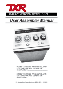 TXR 325 X-Ray - Service manual (1995-2006)