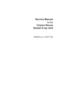 Soredex Cranex Novus Dental X-Ray - Service manual
