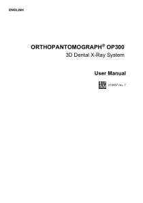 Instrumentarium Dental OP-300 Dental Panorama X-Ray - User manual