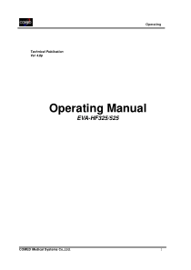 Comed EVA-HF325, 525 X-Ray - User manual