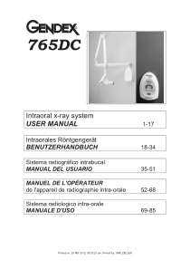 Gendex 765DC Dental X-Ray - User manual (en,es,fr,por)