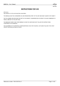 Apelem Kristal X-Ray Table - User manual