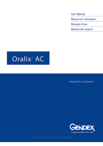 Gendex Oralix AC Intraloral X-Ray - User manual (en,es,fr,por)