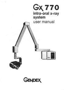 Gendex GX-770 Dental X-Ray - User manual
