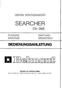 Belmont Searcher DX-068 Dental X-Ray - User manual