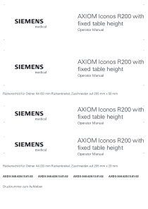 Siemens Axiom Iconos X-Ray System - User manual