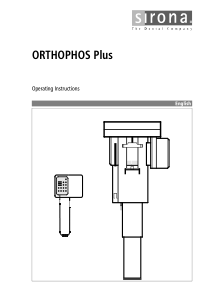 Sirona Orthophos Plus Dental X-Ray - User manual