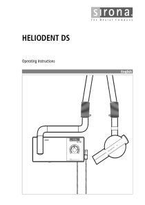 Sirona Heliodent Dental X-Ray - User manual