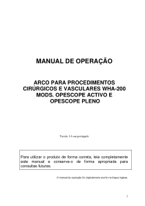 Shimadzu WHA-200 Opescope C-arm - User manual (por)