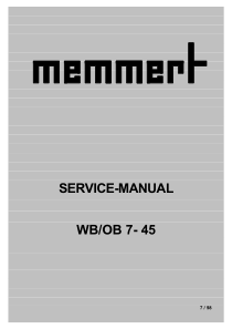Memmert_Water_Bath_WB-OB_7-45_-_Service_manual