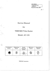 Terumo_AC155_Tube_Sealer_-_Service_manual