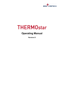 BMG Thermostar - User manual