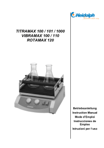 Heidolph Titramax,Vibramax,Rotamax 100,120 - User manual (en,de)
