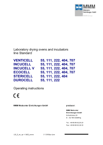 MMM Oven xxx-cell 55,111,222,404,707 - User manual