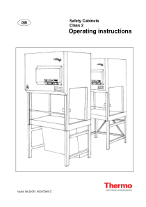 Thermo Safety Cabinet Class 2 - User manual