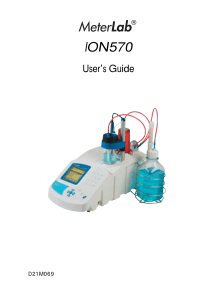 Radiometer MeterLab ION 570 - User guide