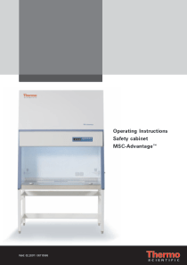 Thermo Safety Cabinets MSC-Advantage - User manual