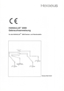 Heraeus_Hanaulux_2000 - Bedienungsanleitung