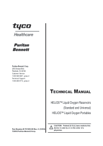Puritan-Bennett Helios Liquid Oxygen - Service manual
