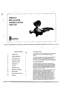 Comweld Medical Series-0 Regulator - User manual