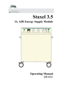 Stephan Staxel 3.5 O2-Air Supply System - User manual