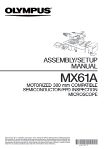 Olympus MX61a Microscope SETUP Manual