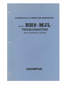 Olympus BH2-MJL Electrical TROUBLESHOOTING Instruction Manual