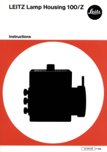 Leitz Lamp Housing 100Z - Service manual