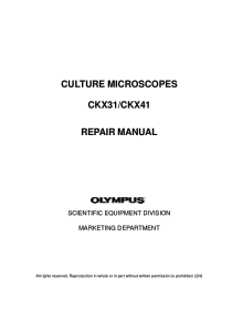 Olympus CKX-31,41 Microscope - Service manual