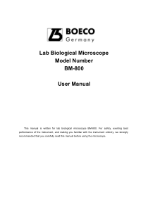 Boeco BM-800 - User manual