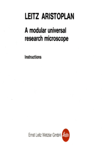 Leitz Aristoplan Microscope - User manual