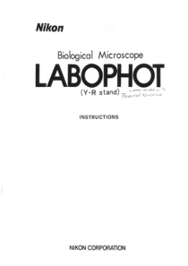 Nikon Labophot Microscope - User manual