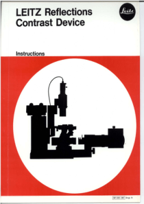 Leitz Reflections Contrast Device - User manual