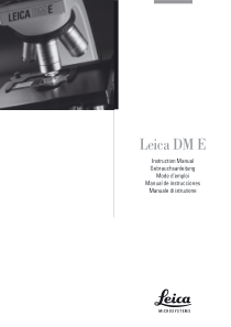 Leica DM-E Microscope - Instruction manual (en,de)