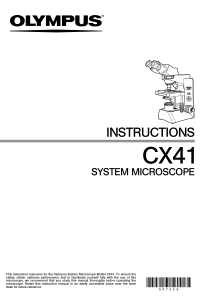 Olympus CX41 Microscope Manual