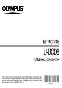 Olympus U-UCD8 Universal Condenser Manual