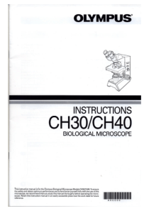 Olympus CH30 & CH40 Manual
