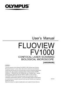 Olympus FV1000 FLUOVIEW Confocal Laser Scanning Microscope Manual