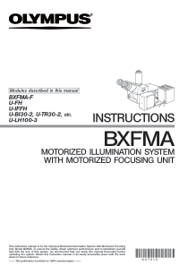 Olympus BX-FMA Motorized Illumination System with Motorized Focusing Manual