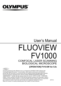 Olympus FV1000 FV10-SW [OPERATION] Manual