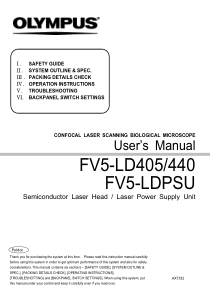 Olympus FV5-LD405 Laser Head & Laser Power Supply Manual