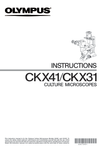 Olympus CKX41 & CKX31 Culture Microscope Manual