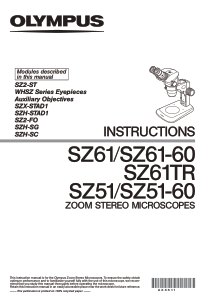 Olympus SZ61 & SZ51 Stereo Microscope Manual