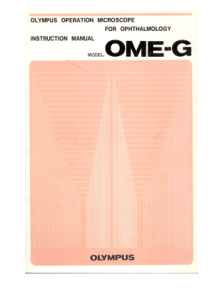 Olympus OME-G Instruction Manual