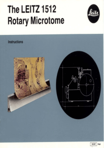 Leitz Rotary Microtome 1512 (2) - User manual