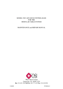 Osi_5803_Control_Base_for_Table_-_Service_manual