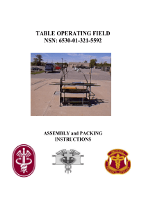 Arizona Industries Field Operation Table - Assembling