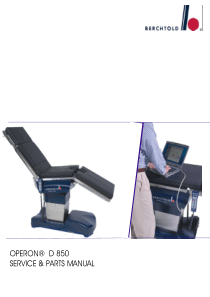 Berchtold Operon D850 Operating Table - Service manual